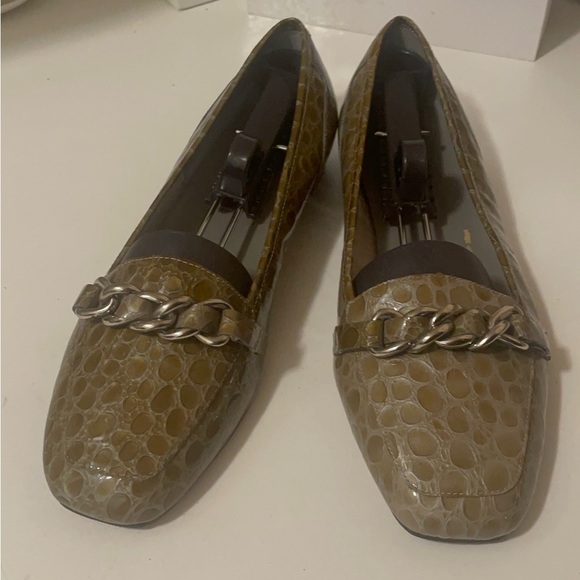 Enzo Angeloni, beautiful lime color, leather shoes with the thick silver chain - Picture 10 of 10